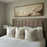 Molven | Cushion Covers Cotton Linen Frill Decorative Pillow Covers for Sofa Living Room and Bedroom