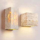 Orelina | Travertine Stone Outdoor Wall Light with Warm 3000K LED and Waterproof IP65 Exterior Design