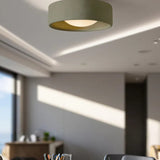 Velari | Minimalist Porcelain Flush Mount Ceiling Light with Gold Finish for Kitchens, Bedrooms & Hallways