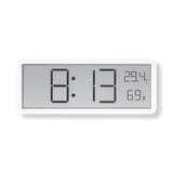 Borik | LED Digital Wall Clock with Temperature and Humidity Display in Black and White, USB or Battery