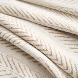 Aveloire | Heavy Chenille Sofa Slipcover with Chevron Weave and Fringe Trim for Living Room and Veranda