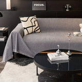 Elvair | Chenille Sofa Cover with Fringed Edges in Five Colours and Four Sizes for Living Room Use