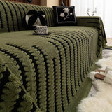 Soreline | Soft Quilted Sofa Cover with Linear Texture and Non-Slip Base for Sofa and Chaise Longue