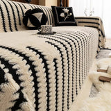 Soreline | Soft Quilted Sofa Cover with Linear Texture and Non-Slip Base for Sofa and Chaise Longue