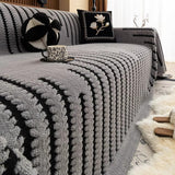 Soreline | Soft Quilted Sofa Cover with Linear Texture and Non-Slip Base for Sofa and Chaise Longue