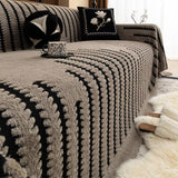 Soreline | Soft Quilted Sofa Cover with Linear Texture and Non-Slip Base for Sofa and Chaise Longue
