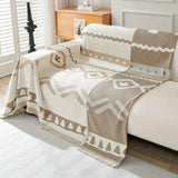 Avenoire | Textured Reversible Chenille Sofa Cover in Natural Tones for Living Room and Bedroom