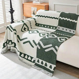 Avenoire | Textured Reversible Chenille Sofa Cover in Natural Tones for Living Room and Bedroom