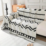 Avenoire | Textured Reversible Chenille Sofa Cover in Natural Tones for Living Room and Bedroom