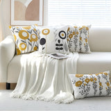 Kolo | Floral Embroidered Microfibre Cushion Cover with Discreet Zip for Sofa, Bed and Armchair