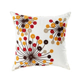 Somi | Embroidered Floral Cushion Cover in Cotton Canvas for Sofa, Bed and Armchair