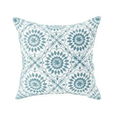 Somi | Embroidered Floral Cushion Cover in Cotton Canvas for Sofa, Bed and Armchair