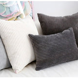 Lavi | Corduroy Cushion Cover with Ribbed Texture and Discreet Zip in Two Sizes for Sofa and Bedroom