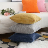 Lavi | Corduroy Cushion Cover with Ribbed Texture and Discreet Zip in Two Sizes for Sofa and Bedroom