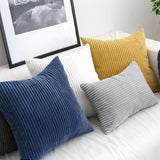 Lavi | Corduroy Cushion Cover with Ribbed Texture and Discreet Zip in Two Sizes for Sofa and Bedroom