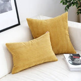 Lavi | Corduroy Cushion Cover with Ribbed Texture and Discreet Zip in Two Sizes for Sofa and Bedroom