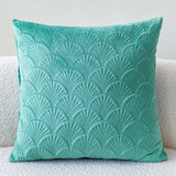 Beni | Velvet Cushion Cover with Shell Pattern in Nine Soft Shades for Sofa, Bed and Armchair