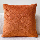 Beni | Velvet Cushion Cover with Shell Pattern in Nine Soft Shades for Sofa, Bed and Armchair