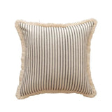 Meli | Jacquard Cushion Cover with White Ruffle Trim in Cotton Blend for Sofa, Bed and Armchair