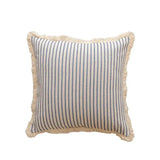 Meli | Jacquard Cushion Cover with White Ruffle Trim in Cotton Blend for Sofa, Bed and Armchair