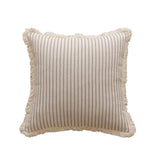 Meli | Jacquard Cushion Cover with White Ruffle Trim in Cotton Blend for Sofa, Bed and Armchair