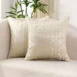 Taro | Jacquard Cushion Cover with Velvet and Chenille Reversible Design for Sofa and Bedroom