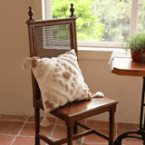 Teni | Tufted Cotton Cushion Cover with Geometric Pattern and Tassel Trim for Sofa and Bedroom