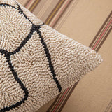 Rami | Tufted Geometric Cushion Cover in Cotton Blend with Raised Relief for Sofa and Bedroom