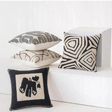 Rami | Tufted Geometric Cushion Cover in Cotton Blend with Raised Relief for Sofa and Bedroom