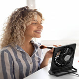 Compact USB Desk Fan with Adjustable Airflow – Portable Desktop Cooling