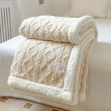 Rivora | Reversible Sherpa Blanket with Ultra Soft Fleece for Cozy Sofa and Bed Comfort