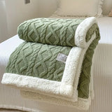 Rivora | Reversible Sherpa Blanket with Ultra Soft Fleece for Cozy Sofa and Bed Comfort
