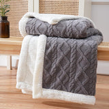 Rivora | Reversible Sherpa Blanket with Ultra Soft Fleece for Cozy Sofa and Bed Comfort