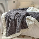 Rivora | Reversible Sherpa Blanket with Ultra Soft Fleece for Cozy Sofa and Bed Comfort