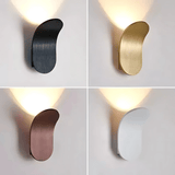 Myriellea | Modern Curved LED Wall Light with Brushed Metal Finish