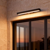 Klyro | Outdoor Linear Wall Light with Motion Sensor, IP65, Black Stainless Steel, LED