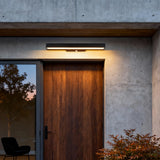 Klyro | Outdoor Linear Wall Light with Motion Sensor, IP65, Black Stainless Steel, LED