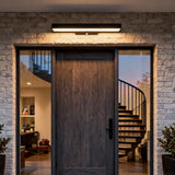 Klyro | Outdoor Linear Wall Light with Motion Sensor, IP65, Black Stainless Steel, LED