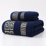 Melor | Cotton Terry Towel Set of Two with Hand Towel and Bath Towel for Bathroom