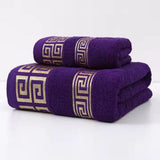 Melor | Cotton Terry Towel Set of Two with Hand Towel and Bath Towel for Bathroom