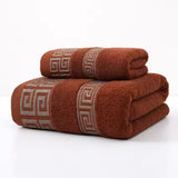 Melor | Cotton Terry Towel Set of Two with Hand Towel and Bath Towel for Bathroom