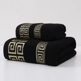 Melor | Cotton Terry Towel Set of Two with Hand Towel and Bath Towel for Bathroom
