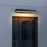 Klyro | Outdoor Linear Wall Light with Motion Sensor, IP65, Black Stainless Steel, LED