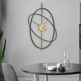 Morain | Abstract Metal Wall Clock with Open Frame Design and Silent Quartz Movement for Living Room