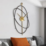 Morain | Abstract Metal Wall Clock with Open Frame Design and Silent Quartz Movement for Living Room