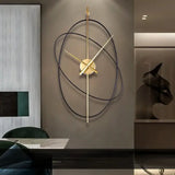 Morain | Abstract Metal Wall Clock with Open Frame Design and Silent Quartz Movement for Living Room