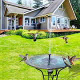 Melvior | Solar Garden Fountain Pump with 4 Spray Modes for Birdbath, Pond and Garden Water Feature