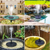 Melvior | Solar Garden Fountain Pump with 4 Spray Modes for Birdbath, Pond and Garden Water Feature