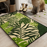 Senu | Monstera Leaf Microfibre Door Mat with Non-Slip Base for Entrance, Hallway and Kitchen