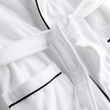 Belor | Short-Sleeved Double Gauze Cotton Bathrobe with Front Pockets for Bathroom and Bedroom Use
